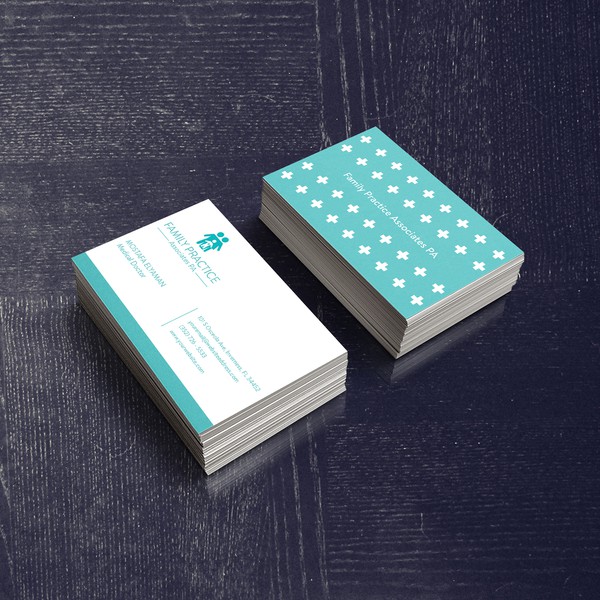 Design by Little Happy Co. titled "Medical Practice Business card design including logo"