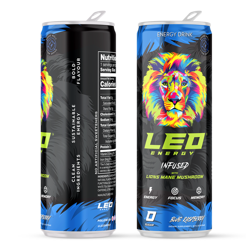 Energy Drink Label Design Design by JOHN's_AlphaCreation