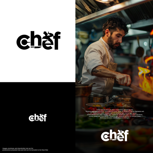 "CHEF": Food & Cooking Social Media Logo Design by emardesigns
