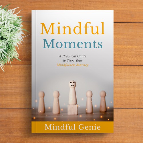 Catchy book cover design for my mindful meditation book. Design by DZINEstudio™