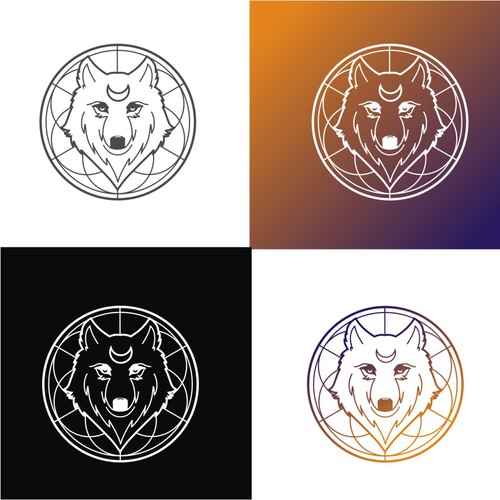 Wolf Sun/Moon Logo For Spiritual Website Design by MagesticD