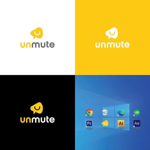 Unmute -- logo and branding guide for a mental health platform for people of color Design by g'twitz