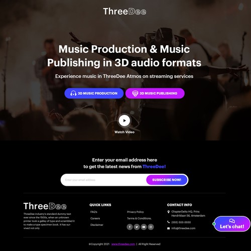 Jasmin_AさんのDesign a website for a music production company...デザイン