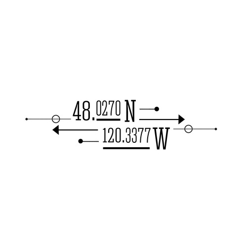 Longitude & Latitude Tattoo Design Contest Design by LunaMia