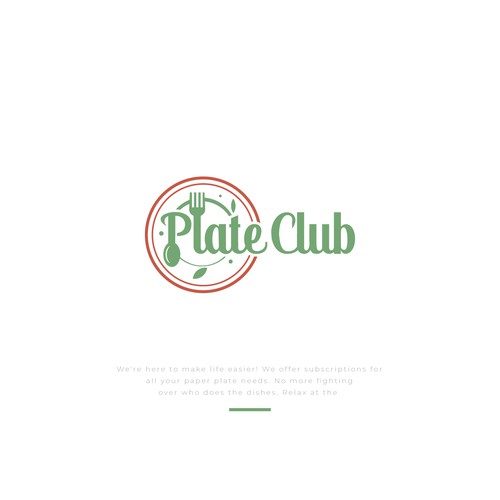 "I created the first paper plate subscription company logo!" - Your next claim to fame Design by D Better Design