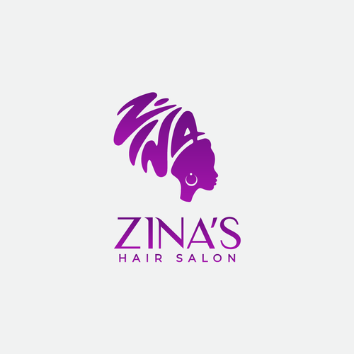 Showcase African Heritage and Glamour for Zina's Hair Salon Logo Design by BrandsCrafter