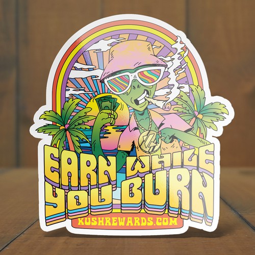 Sticker design for Kush Rewards Design by Asael Varas