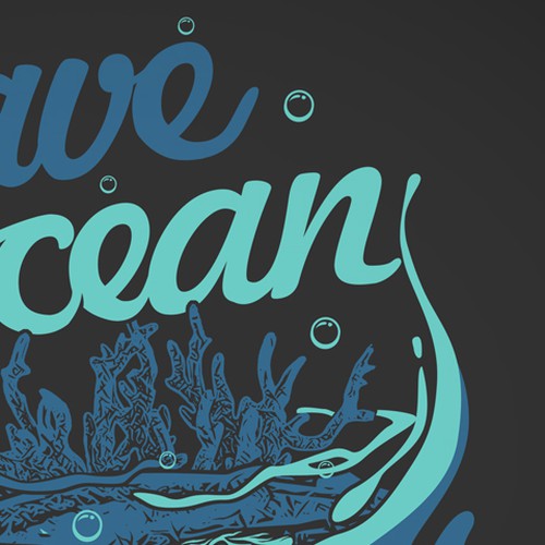 SAVE THE OCEAN OR SAVE THE OCEANS Design by Flame33