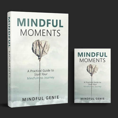 Catchy book cover design for my mindful meditation book. Design by DZINEstudio™