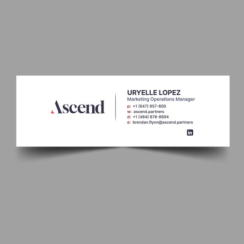 Design di Ascend Partners New Branded Email Signature di Xnine