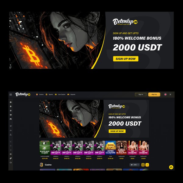 Betswap website banner design