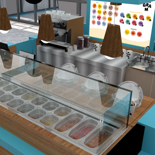 Design Design a 3D render for food serving kiosk di Ann Davis