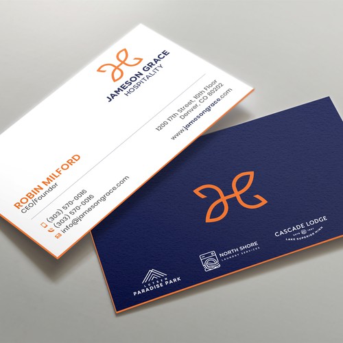 Create a modern and clean business card for a parent company with 4 subsidiaries Design by kaylee CK