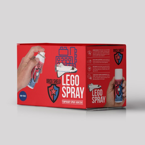 Brickshield lego spray retail display