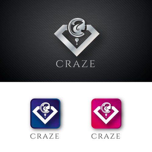 Sophisticated, luxury, edgy social shopping app icon/logo Design by imFlow☀️