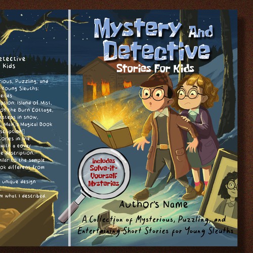 Book cover for "Mystery And Detective Stories For Kids" Design by Faithrakha™