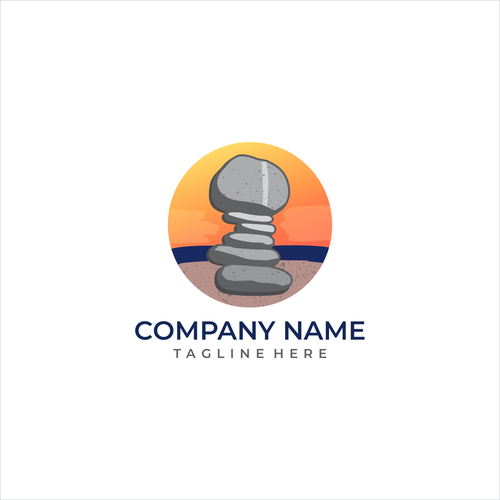 Stone formation picture as logo for coaching business Design by Lure Studio