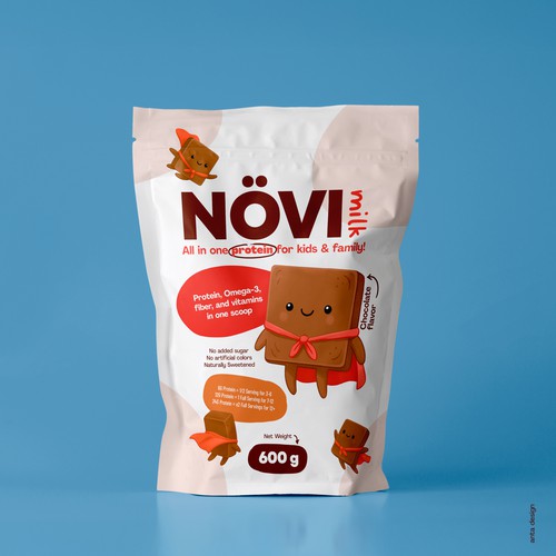 "NÖVi Kids Protein" winning Product packaging by Anta_design