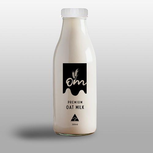 New oat Milk label Design by Nirmana92