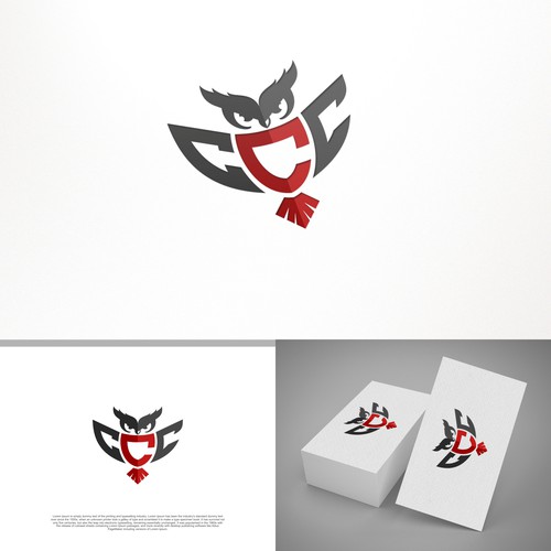 Business service logo with owl symbol Design by Rhibas