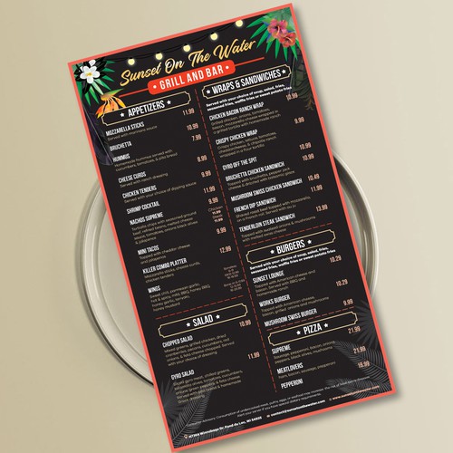 Design a classy menu with flare for a restaurant on the lake Design by Dzhafir
