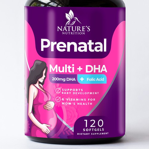 Prenatal Vitamins Label Design needed for Nature's Nutrition Design by brandit by roshin