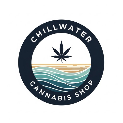 Chillwater Cannabis Shop Logo - Calm the Noise, Find Your Better Design by Kavinda Malaka