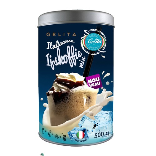 Italian Ice Coffee mix @ home  Label Design by Ozike