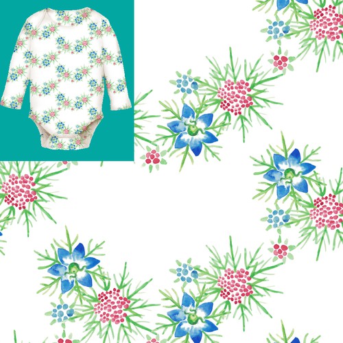 Illustrations to print onto a baby clothing- onesie, nursing cover, headbands, leggings..etc Design by ivala