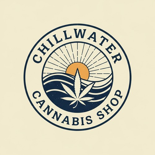 Chillwater Cannabis Shop Logo - Calm the Noise, Find Your Better Design by Kavinda Malaka