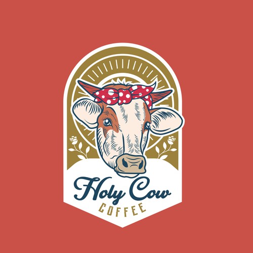 Design an Eye Catching Country Vibe Coffee Logo for "Holy Cow Coffee" Design by ifux