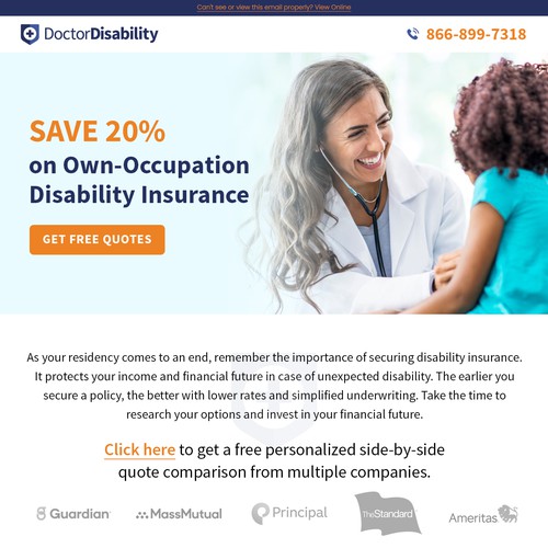 Designs | Design an email template for disability insurance for doctors ...