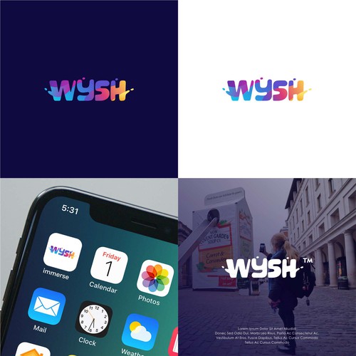 Wysh logo design | Wysh celebrity shoutout app