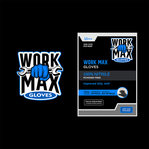 WORKMAX GLOVE AND PACKAGING DESIGN Design by Sanrix Graphic Design