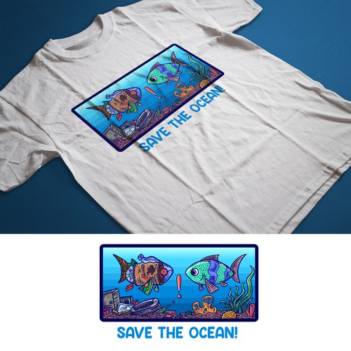 SAVE THE OCEAN OR SAVE THE OCEANS Design by Aldo_Buo