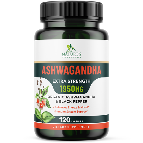 Diseño de Natural Ashwagandha Capsules Design Needed for Nature's Nutrition de Encephalon™