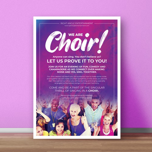 WE ARE CHOIR ad mats for Touring Production!! Design by djokosoe