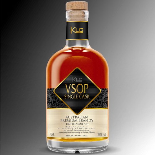 Classic & very premium Australian brandy label Design by Debdutta*