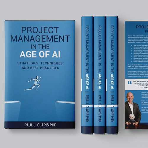 Simple, professional cover for a business book about Artificial Intelligence Design by ~99~