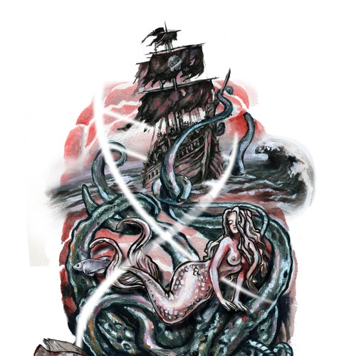 Tattoo: nautical theme, half-sleeve | Illustration or graphics contest