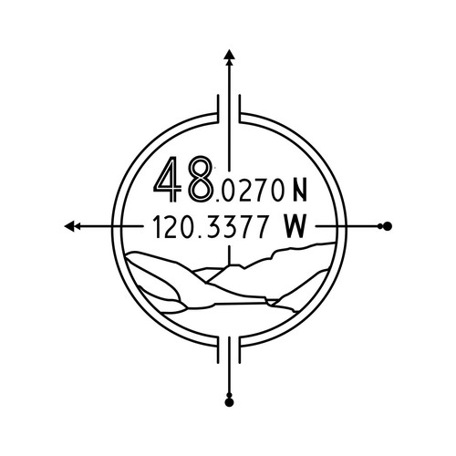 Longitude & Latitude Tattoo Design Contest Design by Athar82