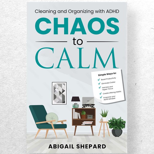 Simple and Empowering book cover for cleaning and organizing Diseño de ryanurz