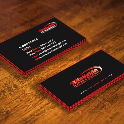 Business Card Design for Moving Company Diseño de Allin1 design