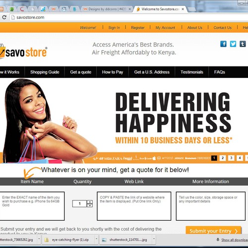 SAVO STORE - FRONT PAGE BANNER Design by ddcorro