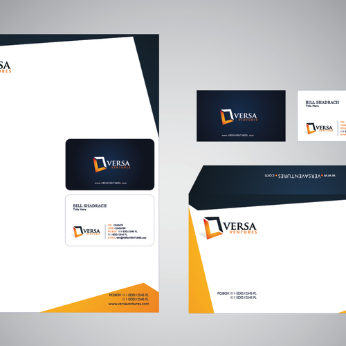 Design di Versa Ventures business identity materials di murtii