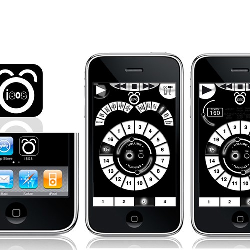 iPhone music app - single screen and icon design Design von class_create