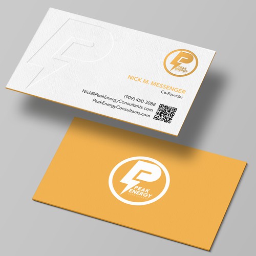 Modern Business Card Design for Electric Energy and Solar Company Design by conceptu