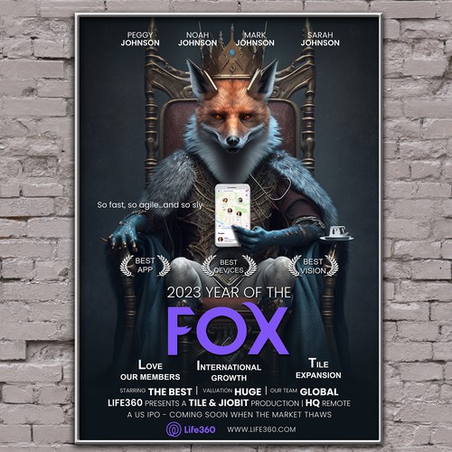 Life360 2023 Year of the Fox Poster Design by Rockinrule