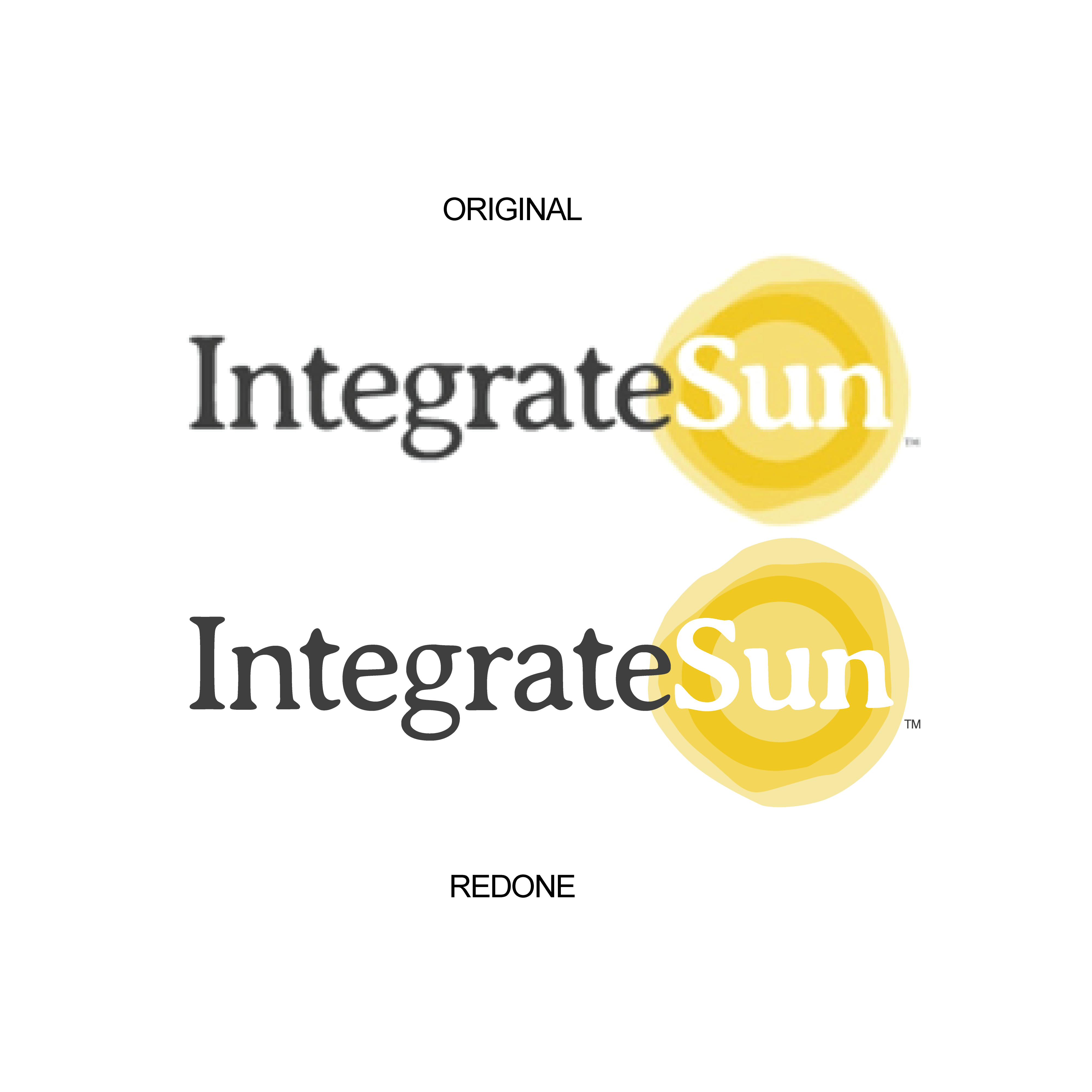 Sun and line logo with the title 'Vectorise logo'