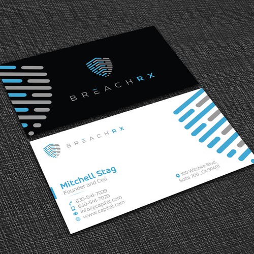 Professional B2B Card for Cyber Security Software Company Diseño de Design sp